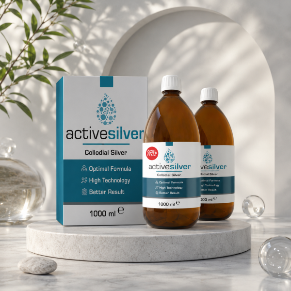 Active Silver Kolloidal Gümüş Suyu 5 PPM - 1000 ML 2 LI AVANTAJ PAKET