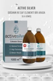 Active Silver Kolloidal Gümüş Suyu 5 PPM - 1000 ML 2 LI AVANTAJ PAKET