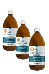 Active Silver Kolloidal Gümüş Suyu 5 PPM - 1000 ml 3 lu AVANTAJ PAKET