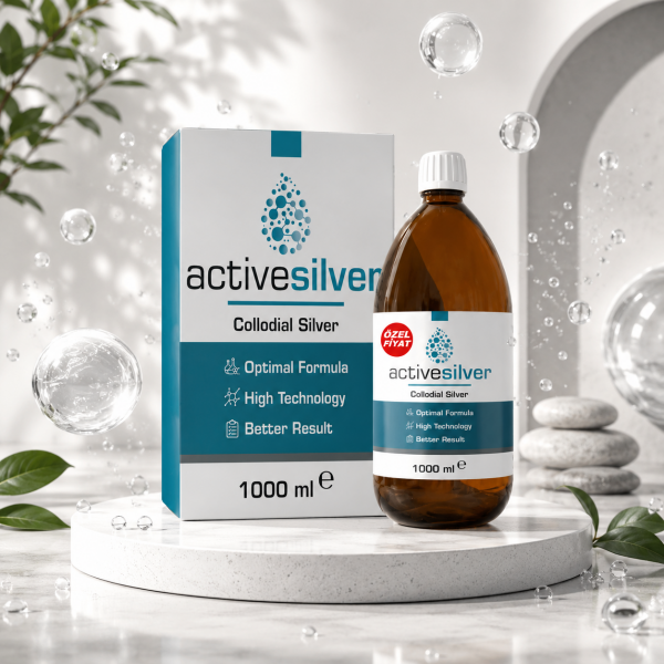 Active Silver Kolloidal Gümüş Suyu 15 PPM 1000 ml – Doğal Bağışıklık Desteği ve Hijyen İçin Saf Çözüm