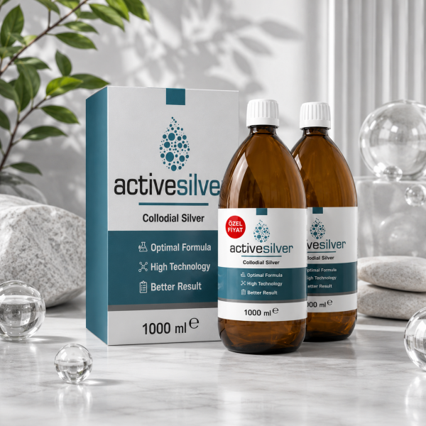 Active Silver Kolloidal Gümüş Suyu 40 PPM 1000 ml 2 Lİ AVANTAJ PAKET