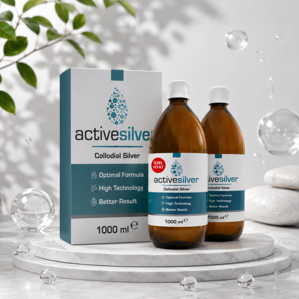 ACTİVE SİLVER KOLLOİDAL GÜMÜŞ SUYU 150 PPM 1000ML  2 Lİ AVANTAJ PAKET