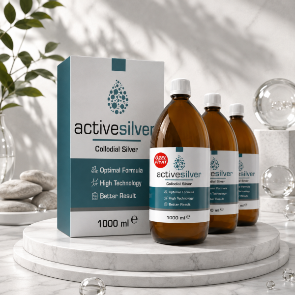 ACTİVE SİLVER KOLLOİDAL GÜMÜŞ SUYU 150 PPM 1000ML 3 LÜ AVANTAJ PAKET