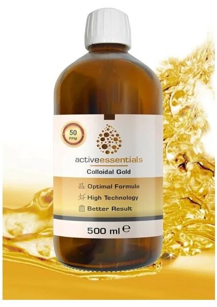 Active Essentials Kolloidal Altın Suyu 50 Ppm 500 ml  3 lü avantaj paket