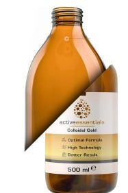 Active Essentials ALTIN Suyu 100 PPM 500 ML + Colloidal - Active Silver GÜMÜŞ SUYU - 100Ppm 1000 ml